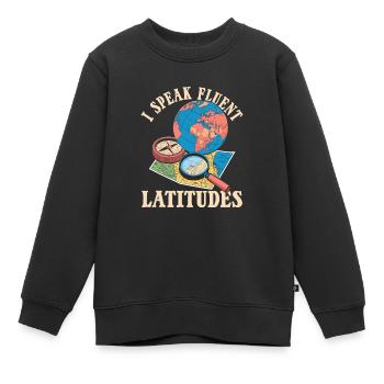 Géographe de géographie - Sweat Premium enfant bio - noir - Devant - AI Model Kid Female (0cm)