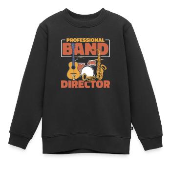 Directeur de l’orchestre - Sweat Premium enfant bio - noir - Devant - AI Model Kid Female (0cm)