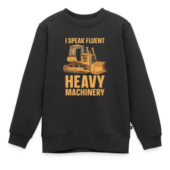 Bulldozer Planierraupe - Sweat Premium enfant bio - noir - Devant - AI Model Kid Female (0cm)
