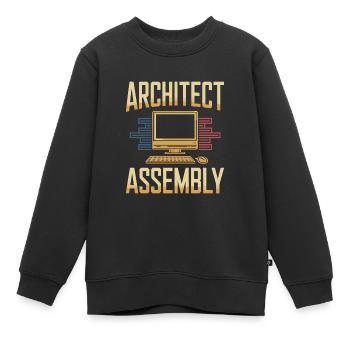 Équipe d’architectes de bases de données - Sweat Premium enfant bio - noir - Devant - AI Model Kid Female (0cm)