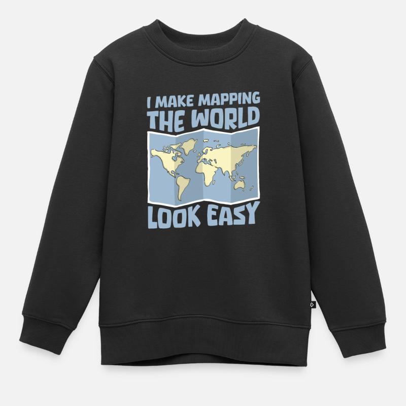 Géographe de géographie - Sweat Premium enfant bio - noir