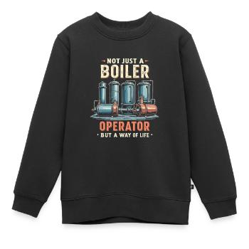 Opérateurs de chaudières - Sweat Premium enfant bio - noir - Devant - AI Model Kid Female (0cm)
