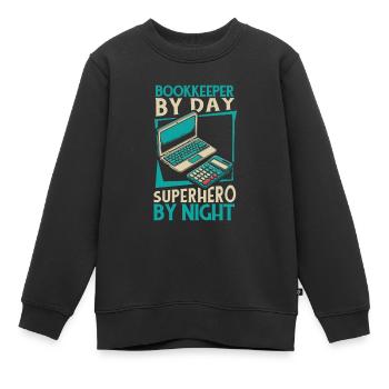 Buchhalter - Kinder Premium Organic Sweatshirt - Schwarz - Vorne - AI Model Kid Female (0cm)