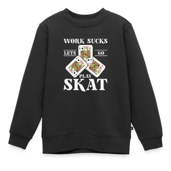Skat - Sweat Premium enfant bio - noir - Devant - AI Model Kid Female (0cm)