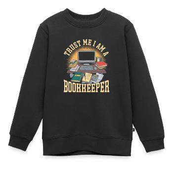 Buchhalter - Kinder Premium Organic Sweatshirt - Schwarz - Vorne - AI Model Kid Female (0cm)