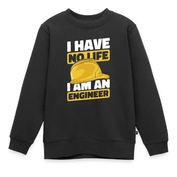 Ingenieur - Kinder Premium Organic Sweatshirt - Schwarz - Vorne - AI Model Kid Female (0cm)