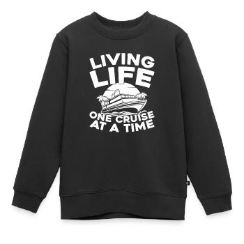 Kreuzfahrt - Kinder Premium Organic Sweatshirt - Schwarz - Vorne - AI Model Kid Female (0cm)