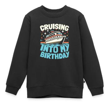 Croisière - Sweat Premium enfant bio - noir - Devant - AI Model Kid Female (0cm)