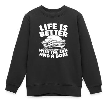 Kreuzfahrt - Kinder Premium Organic Sweatshirt - Schwarz - Vorne - AI Model Kid Female (0cm)