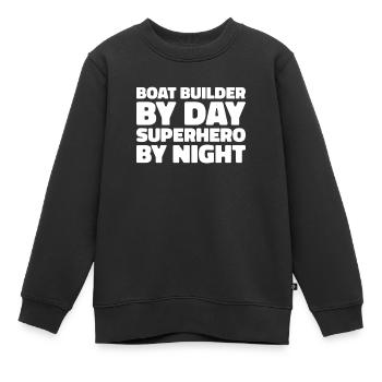 Constructeurs de bateaux - Sweat Premium enfant bio - noir - Devant - AI Model Kid Female (0cm)