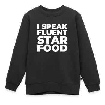 Critique gastronomique - Sweat Premium enfant bio - noir - Devant - AI Model Kid Female (0cm)