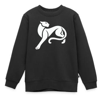 panther - Kinder Premium Organic Sweatshirt - Schwarz - Vorne - AI Model Kid Female (0cm)