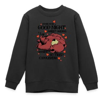 Cuddlebear Sleeping - Kinder Premium Organic Sweatshirt - Schwarz - Vorne - AI Model Kid Female (0cm)