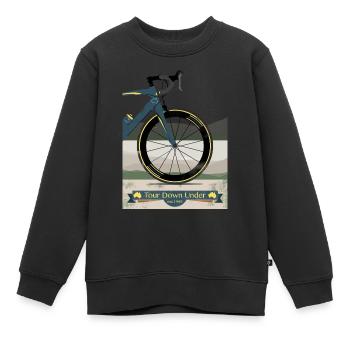 Tour Down Under Bike - Kids Premium Organic Sweatshirt - black - Front - AI Model Kid Female (0cm)