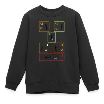 Zugstärken mit Rand - Kinder Premium Organic Sweatshirt - Schwarz - Vorne - AI Model Kid Female (0cm)