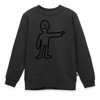 Zeigen - Line - Kinder Premium Organic Sweatshirt - Schwarz - Vorne - AI Model Kid Female (0cm)