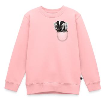 BADGER DE POCHE - Sweat Premium enfant bio - rose - Devant - AI Model Kid Female (0cm)