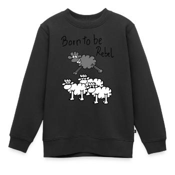 jumping sheep - Sweat Premium enfant bio - noir - Devant - AI Model Kid Female (0cm)