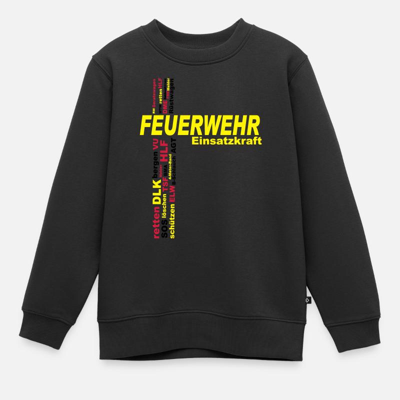 Feuerwehr Einsatzkraft - Kinder Premium Organic Sweatshirt - Schwarz