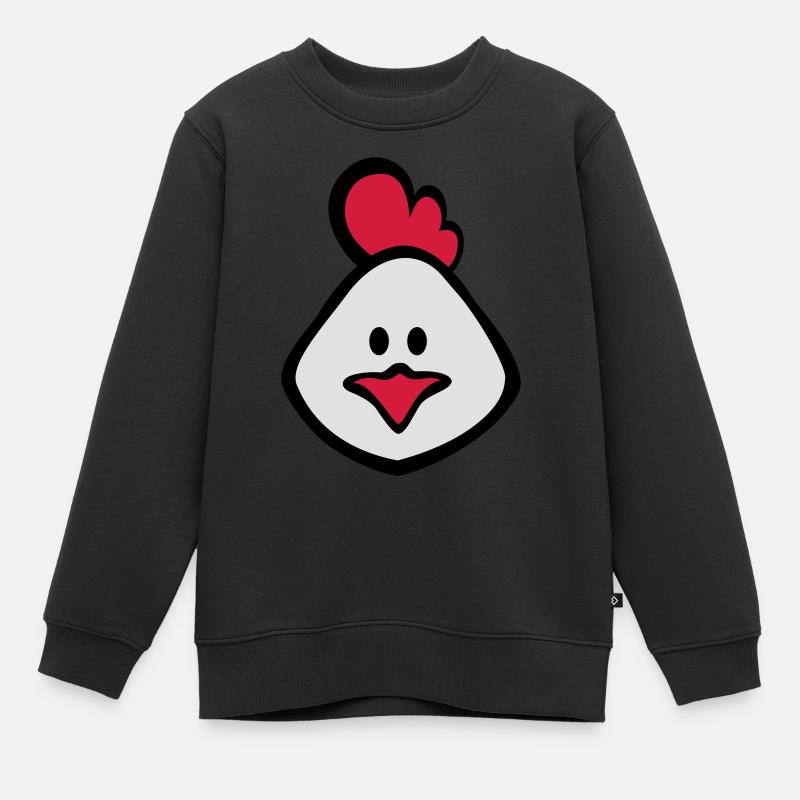 chicken 3c - Kids Premium Organic Sweatshirt - black
