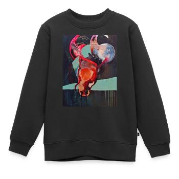 Bull Series - Kinder Premium Organic Sweatshirt - Schwarz - Vorne - AI Model Kid Female (0cm)