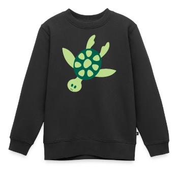Kunterbunte Meeresschildkröte - Kinder Premium Organic Sweatshirt - Schwarz - Vorne - AI Model Kid Female (0cm)