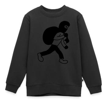 Robber - Sweat Premium enfant bio - noir - Devant - AI Model Kid Female (0cm)