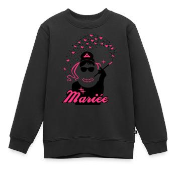 bride - EVJF - Team Bride - movie - Kids Premium Organic Sweatshirt - black - Front - AI Model Kid Female (0cm)