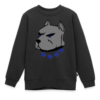 pit bull - Kids Premium Organic Sweatshirt - black - Front - AI Model Kid Female (0cm)