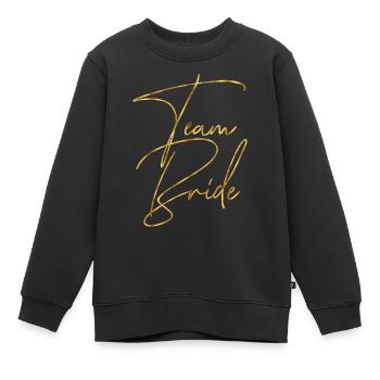 Team Braut - Kinder Premium Organic Sweatshirt - Schwarz - Vorne - AI Model Kid Female (0cm)