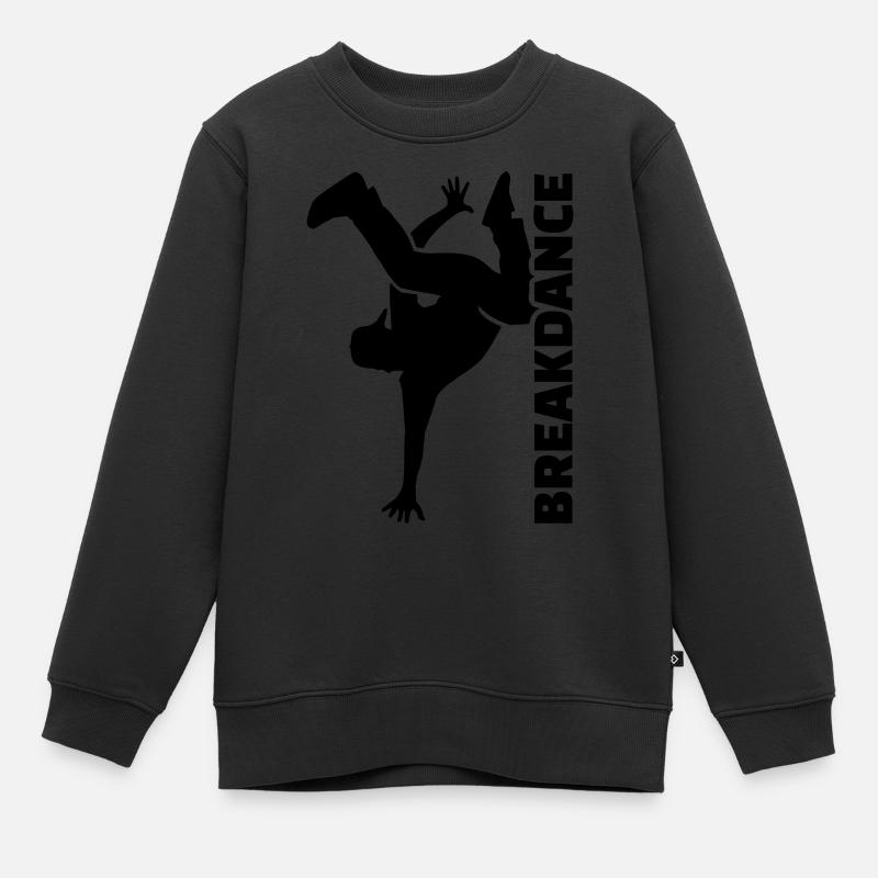 Breakdance - Sweat Premium enfant bio - noir