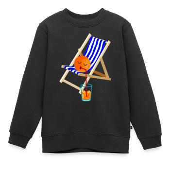 plaisir - Sweat Premium enfant bio - noir - Devant - AI Model Kid Female (0cm)