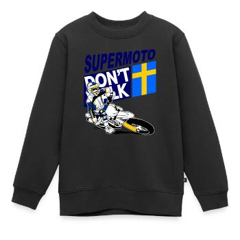 Supermoto Racing - Kinder Premium Organic Sweatshirt - Schwarz - Vorne - AI Model Kid Female (0cm)