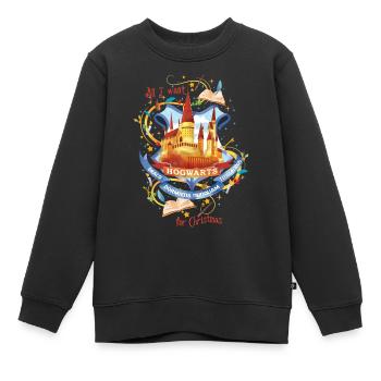 Harry Potter X-Mas Hogwarts - Kinder Premium Organic Sweatshirt - Schwarz - Vorne - AI Model Kid Female (0cm)