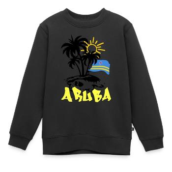 Aruba - Kinder Premium Organic Sweatshirt - Schwarz - Vorne - AI Model Kid Female (0cm)