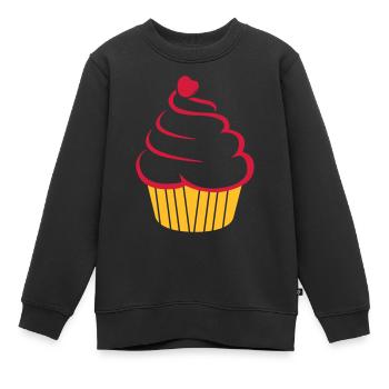 cupcake - Kinder Premium Organic Sweatshirt - Schwarz - Vorne - AI Model Kid Female (0cm)