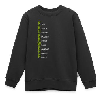 FEUERWEHR - Kinder Premium Organic Sweatshirt - Schwarz - Vorne - AI Model Kid Female (0cm)