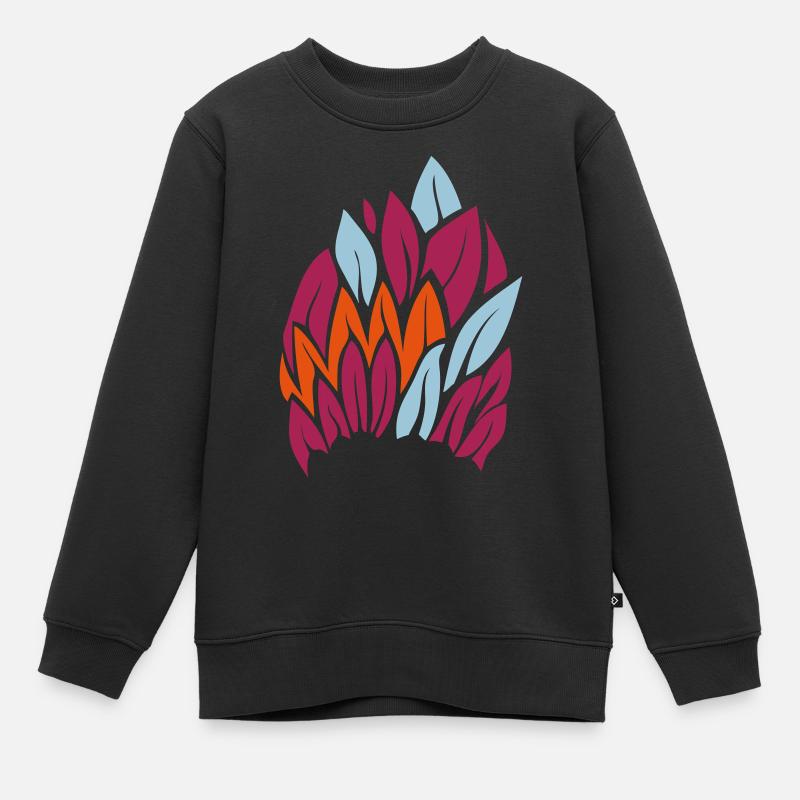 plumes - Sweat Premium enfant bio - noir