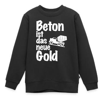 Beton ist das neue Gold - Kinder Premium Organic Sweatshirt - Schwarz - Vorne - AI Model Kid Female (0cm)