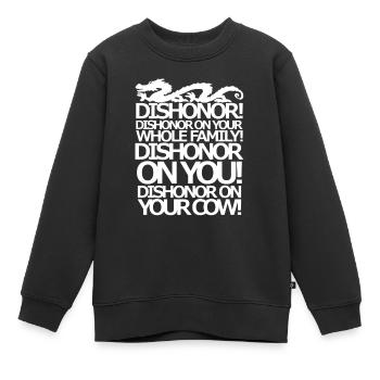 Dishonor on your cow US Spelling - Sweat Premium enfant bio - noir - Devant - AI Model Kid Female (0cm)