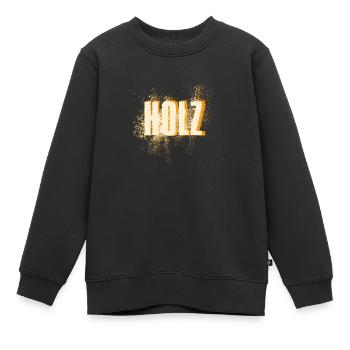 Holz - Kinder Premium Organic Sweatshirt - Schwarz - Vorne - AI Model Kid Female (0cm)