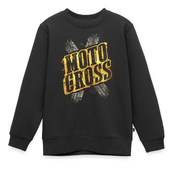 Motocross - Pilote de motocross - Conduite de motocross - Sweat Premium enfant bio - noir - Devant - AI Model Kid Female (0cm)