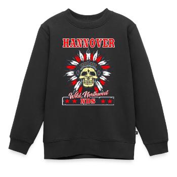 Hannover Basse-Saxe T Shirtim Wildwest Design - Sweat Premium enfant bio - noir - Devant - AI Model Kid Female (0cm)