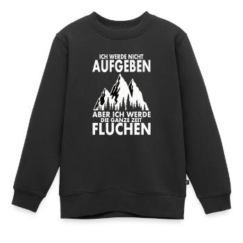 Ich werde nicht aufgeben - Kinder Premium Organic Sweatshirt - Schwarz - Vorne - AI Model Kid Female (0cm)