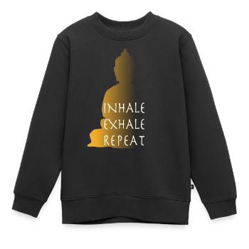 INSPIRER RÉPÉTITION D'EXPIRATION - Sweat Premium enfant bio - noir - Devant - AI Model Kid Female (0cm)