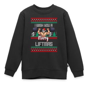 je te souhaite un joyeux ascenseur - Sweat Premium enfant bio - noir - Devant - AI Model Kid Female (0cm)