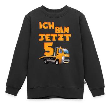 5 Geburtstag fünf Jahre Geburtstag Auto Geschenk - Kinder Premium Organic Sweatshirt - Schwarz - Vorne - AI Model Kid Female (0cm)
