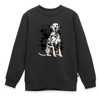 Dalmata - Kinder Premium Organic Sweatshirt - Schwarz - Vorne - AI Model Kid Female (0cm)
