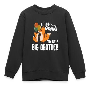 Ich werde großer Bruder - Kinder Premium Organic Sweatshirt - Schwarz - Vorne - AI Model Kid Female (0cm)