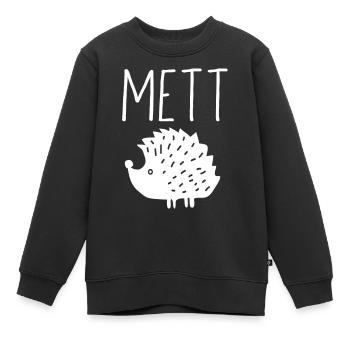 Mettigel Mett Igel Hackfleisch Fleischesser Hackk - Kinder Premium Organic Sweatshirt - Schwarz - Vorne - AI Model Kid Female (0cm)